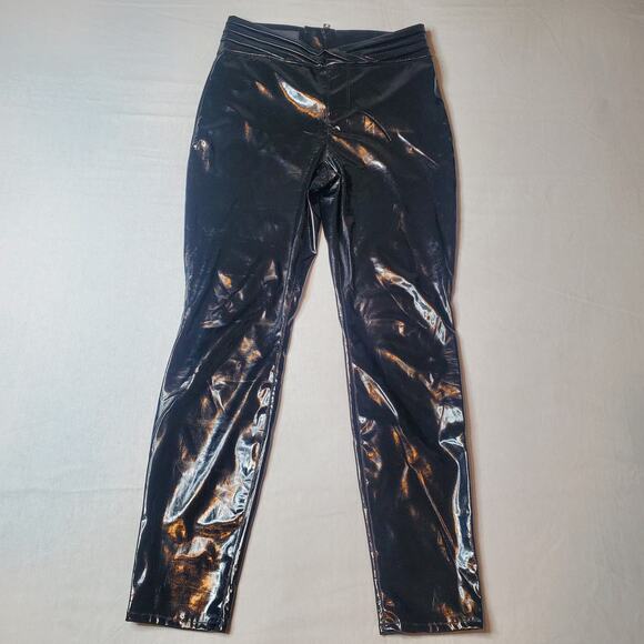 RtA Women's Size 26 Faux Patent Leather Pants Black - Picture 4 of 9